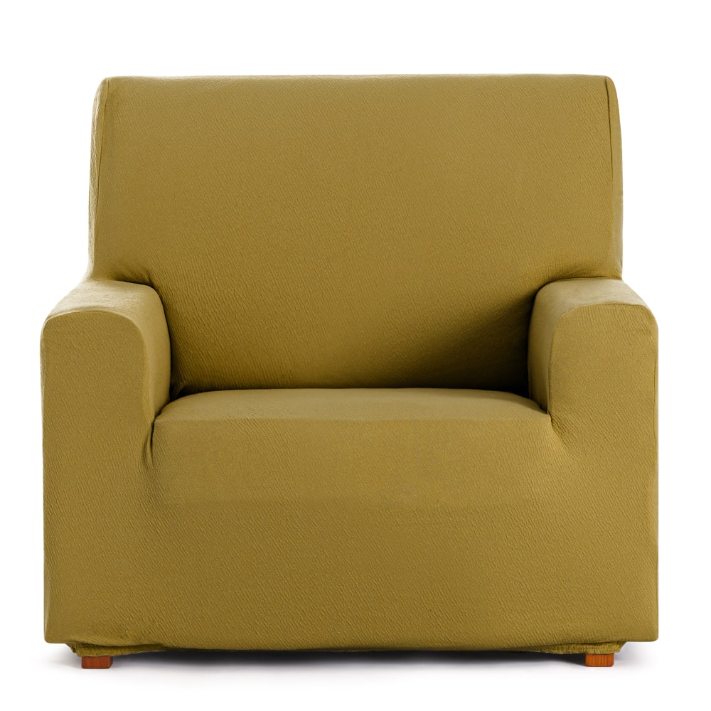 Housse de fauteuil extensible moutarde 80 130