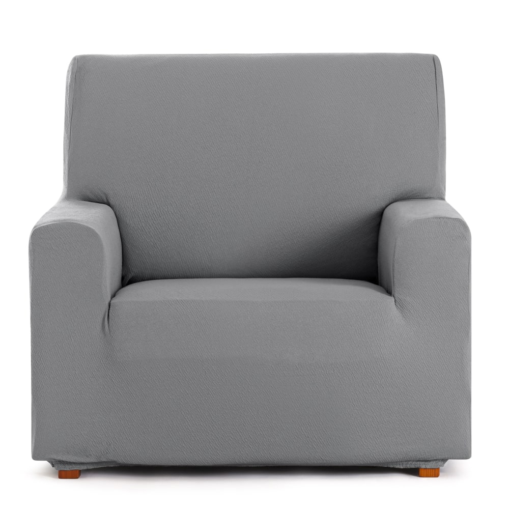 Housse de fauteuil extensible gris 80 130