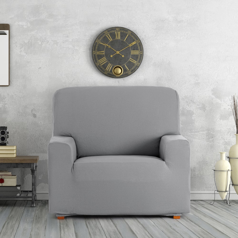 Housse de fauteuil extensible gris 80 130 — vue 3