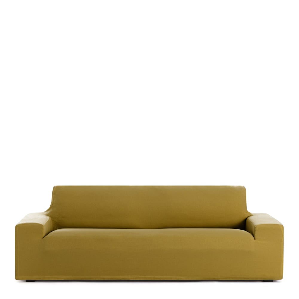 Housse de canapé 2 places extensible moutarde 140  170 cm