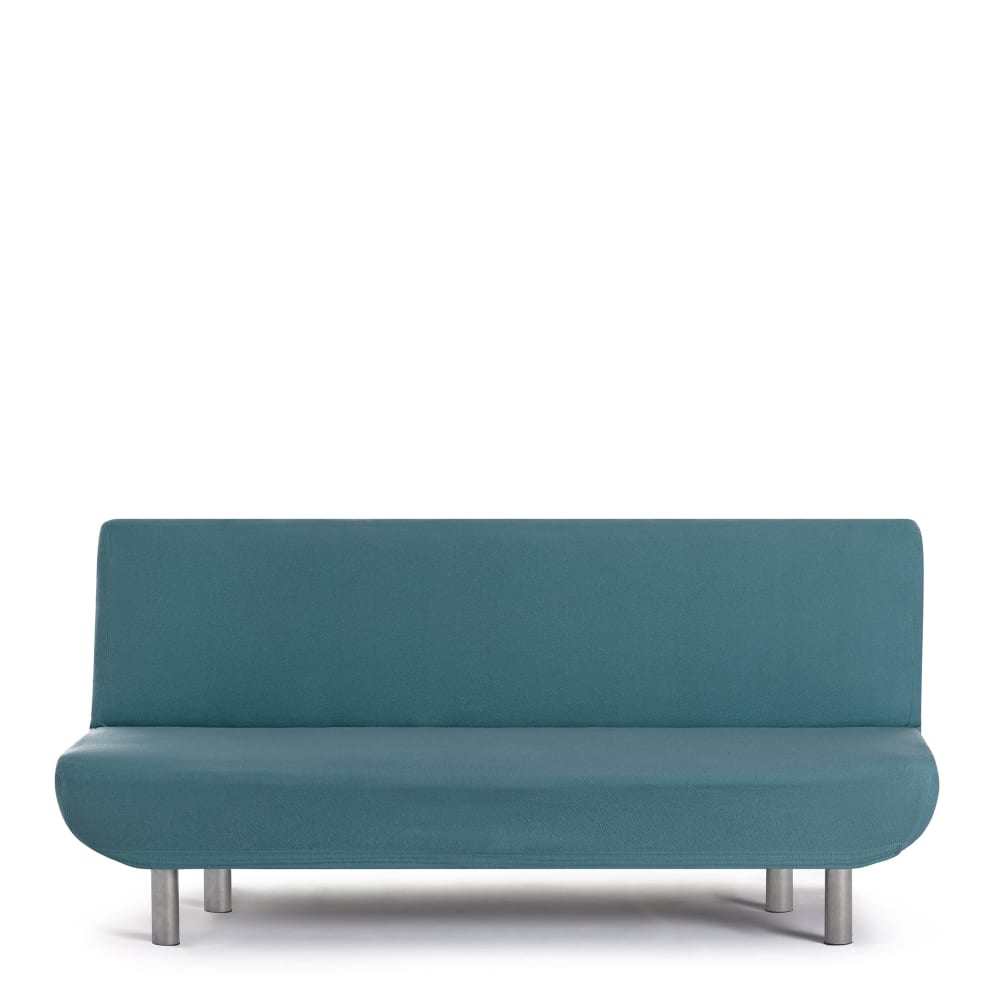 Housse de canapé 3 places clic clac extensible vert 180  200 cm
