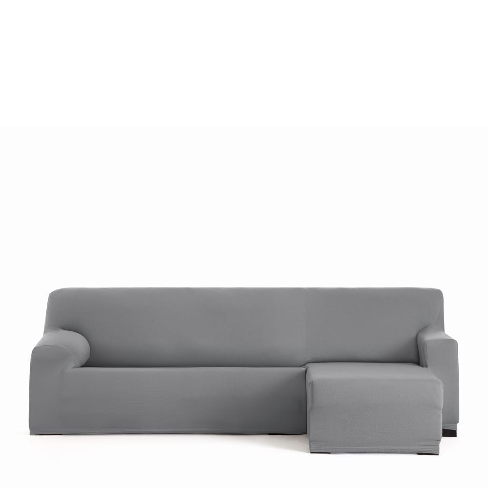 Housse de canapé  en L droite b/c gris 250  310 cm