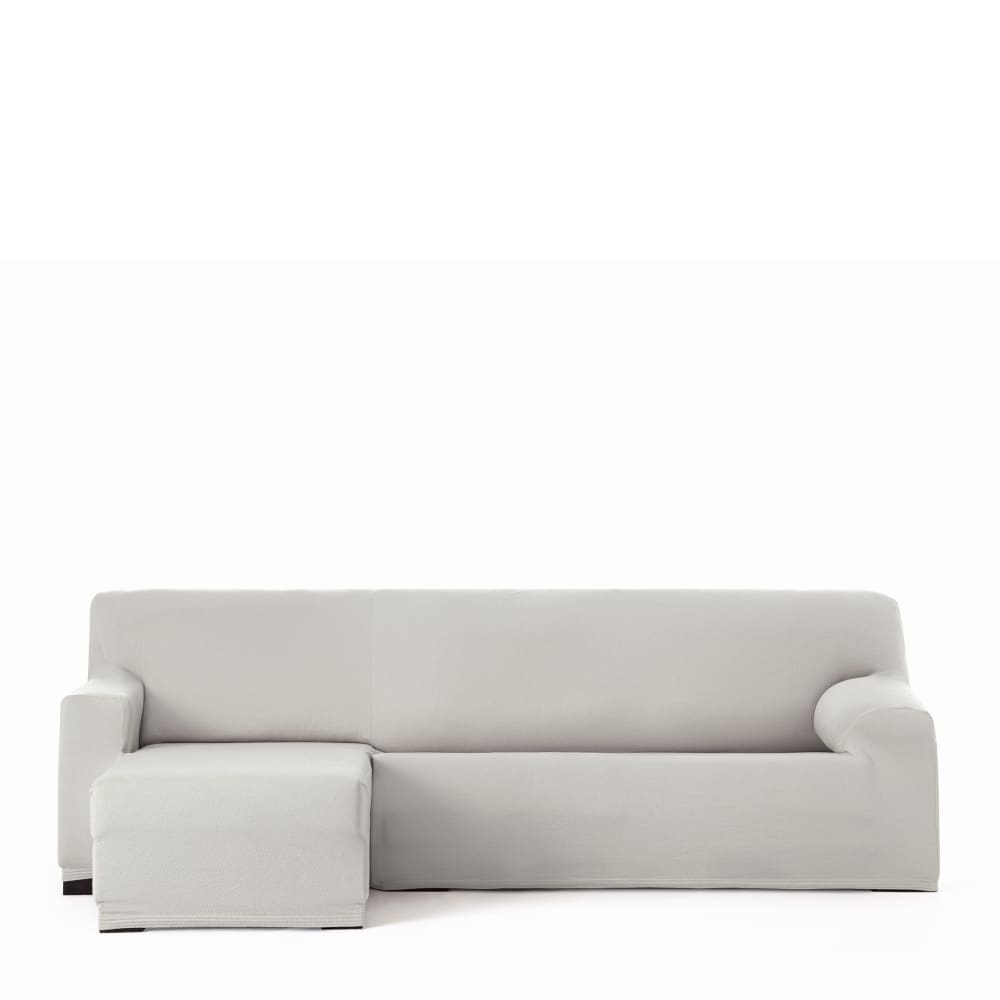 Housse de canapé  en L gauche b/c écru 250  310 cm