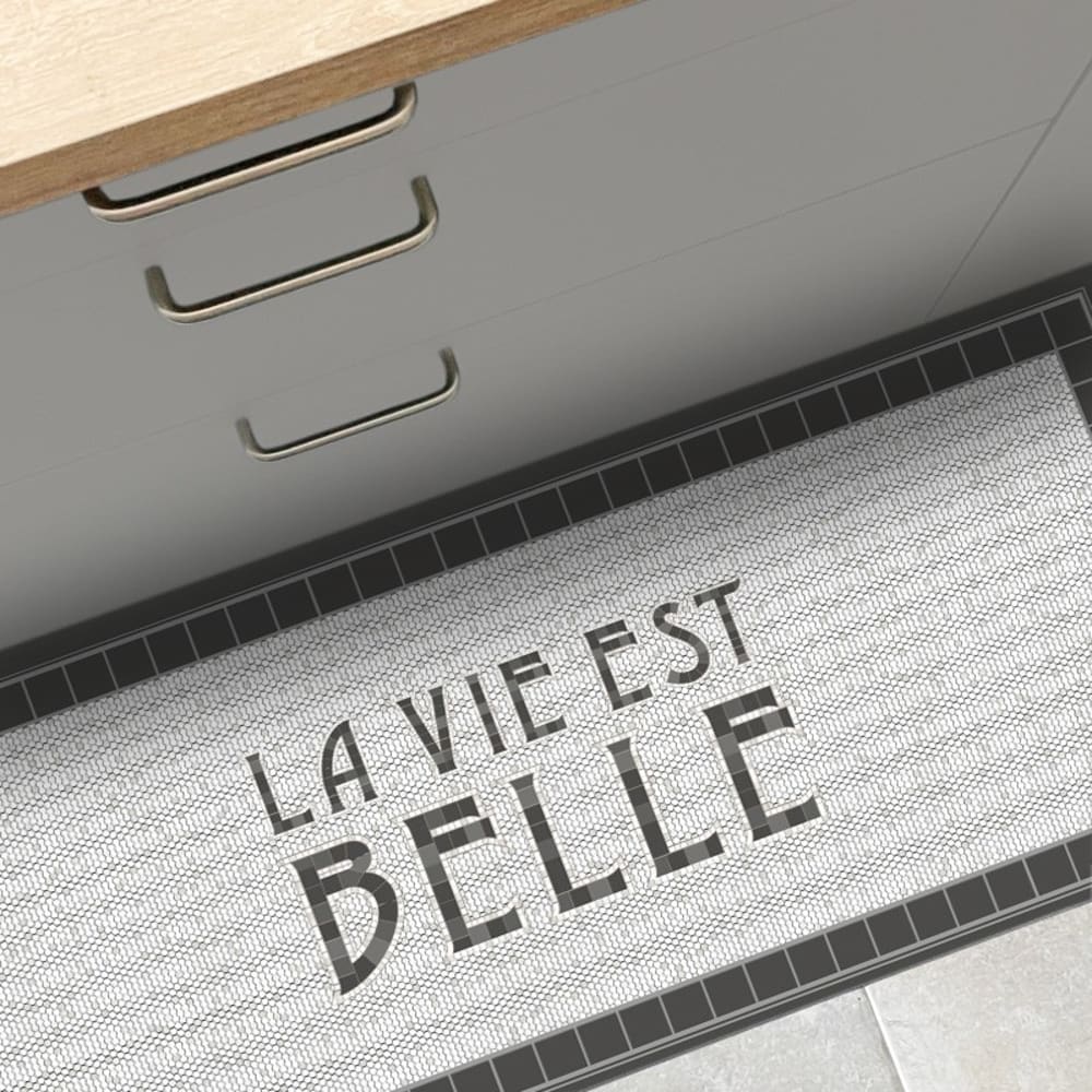 Tapis antidérapant - vinyle - int./ext. - Gris - 120x200cm