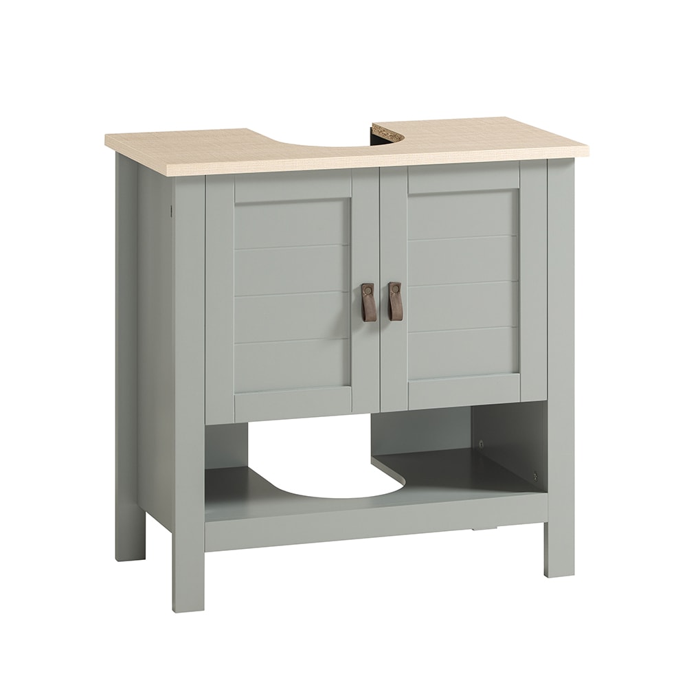 Meuble sous vasque 2 portes en panneau de particules gris