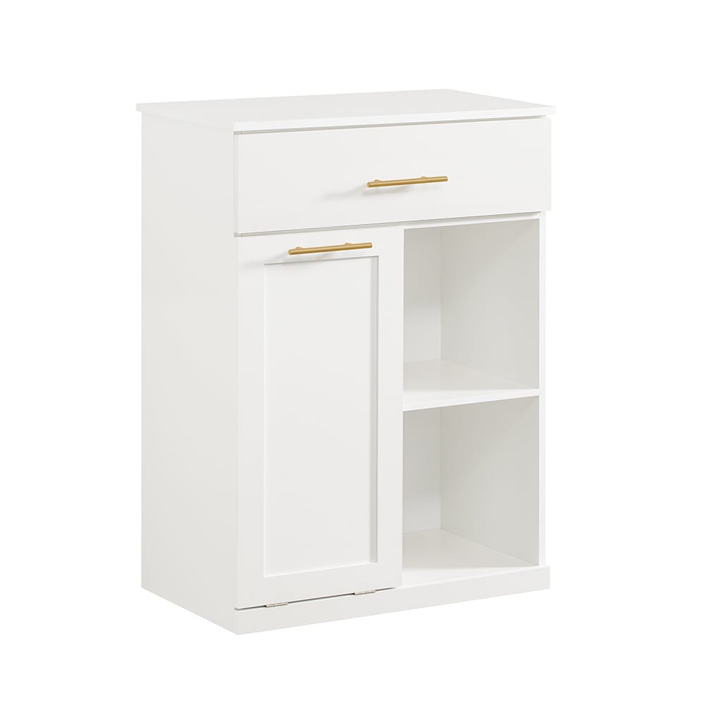 WäScheschrank Mit Ausklappbarem WäSchesäCken MDF Weiß