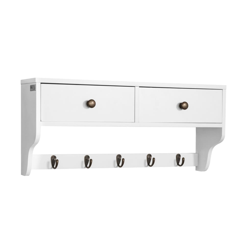 Appendiabiti bianchi in mdf - Bianco - Pannello di particelle