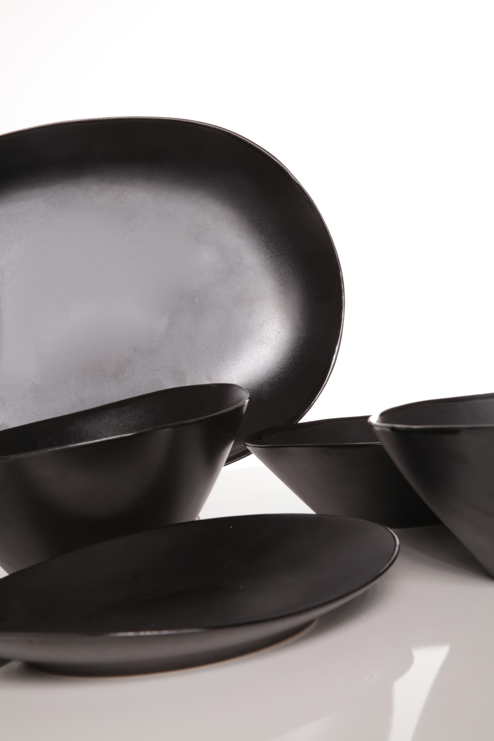 Lot de 4 Saladiers en Grès, noir, 20,3X17,8XH8,3 cm - Maisons du Monde