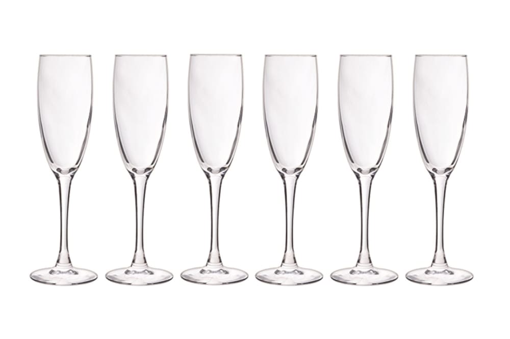 Cosy & Trendy Lot de 6 Flûtes à Champagne en Verre, transparent, 19 cl - Verre