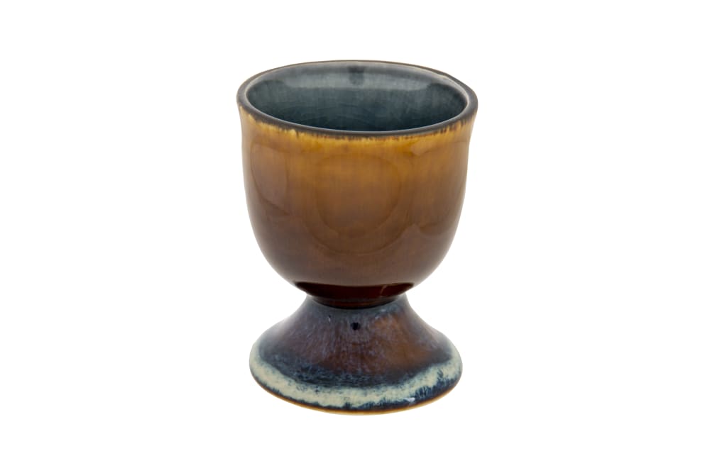 Lot de 12 Coquetiers en Porcelaine, Bleu, D5 Cm