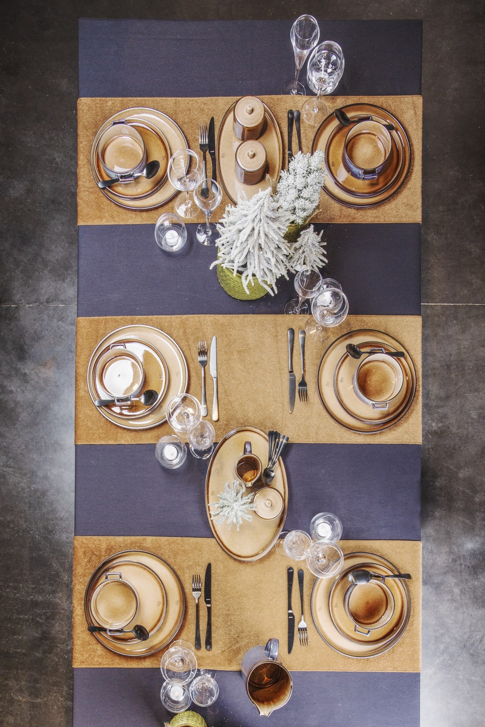 Lot de 3 Assiettes creuses en Porcelaine, beige, D23 cm - Maisons du Monde