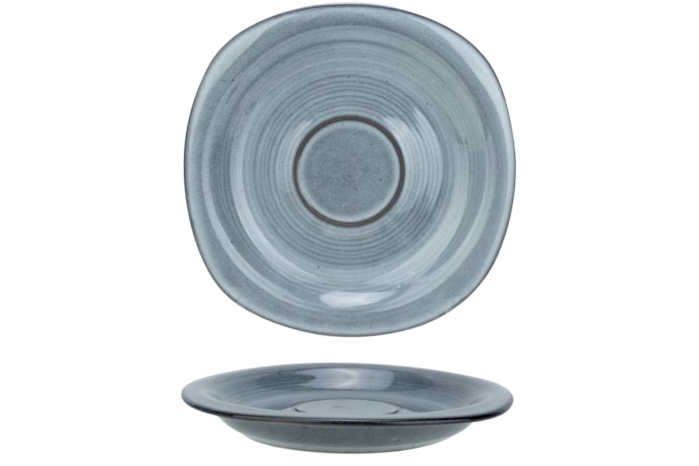Cosy & Trendy 6er-Set Untertassen aus Steingut, grau, D15,5 cm - Steingut