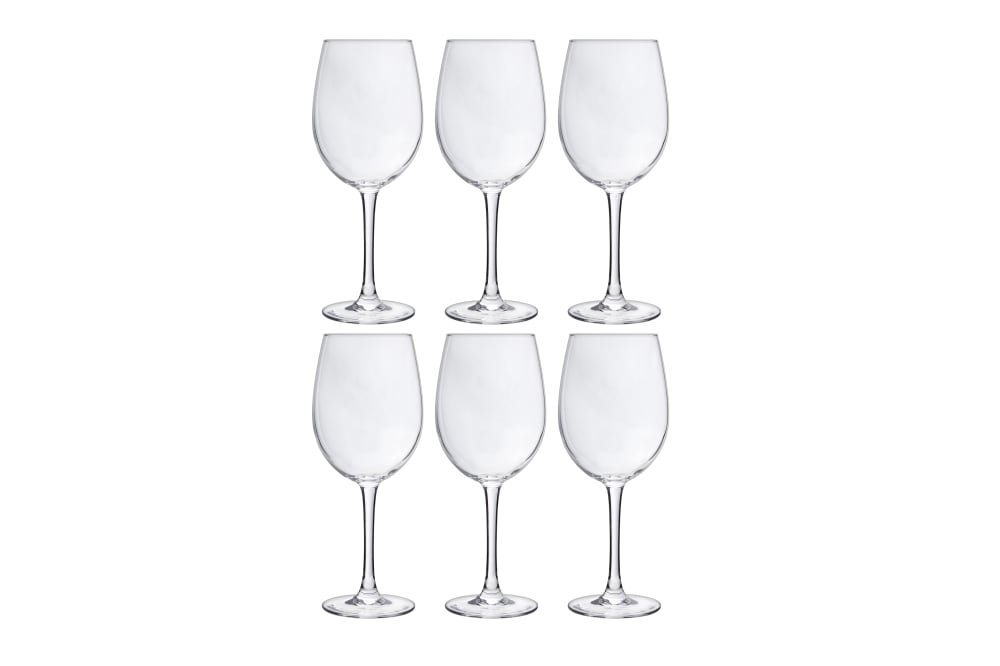 Lot de 6 Verres à Vin, transparent, 36 cl