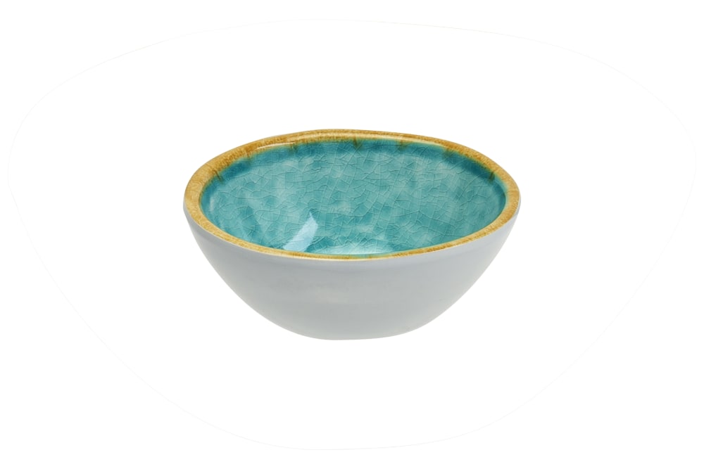 Lot de 12 Coupelles en Mélamine, Turquoise, 10,5 X 9 Cm