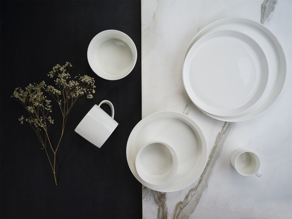 Lot de 12 Bols en Porcelaine, blanc, D12,5 cm - Maisons du Monde