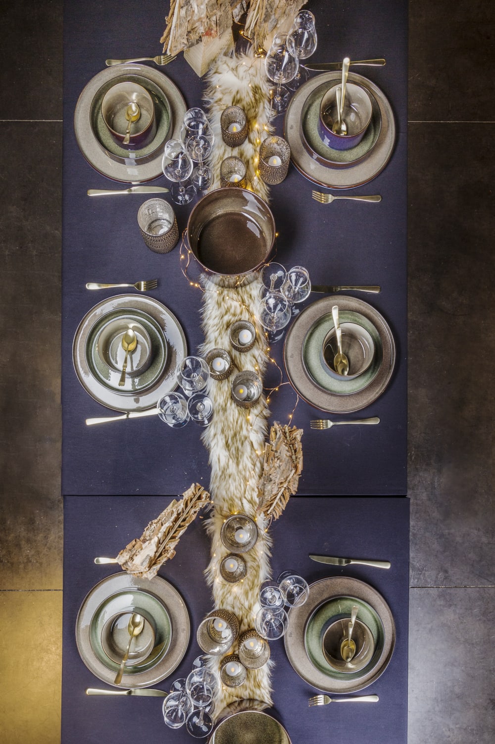 Lot de 4 Saladiers en Porcelaine, vert, D14 cm - Maisons du Monde