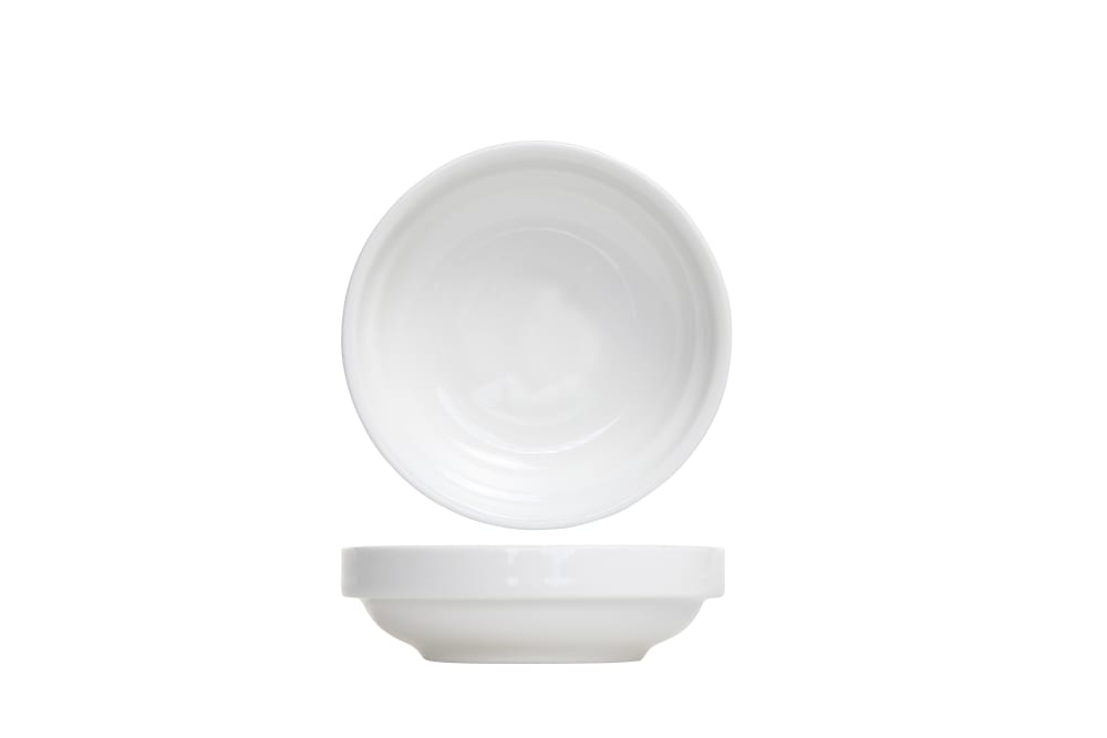Lot de 12 Coupelles Apéritives en Porcelaine, Blanc, D8Xh2,5 Cm Lot de 12 Coupelles Apéritives en Porcelaine, Blanc, D8Xh2,5 Cm