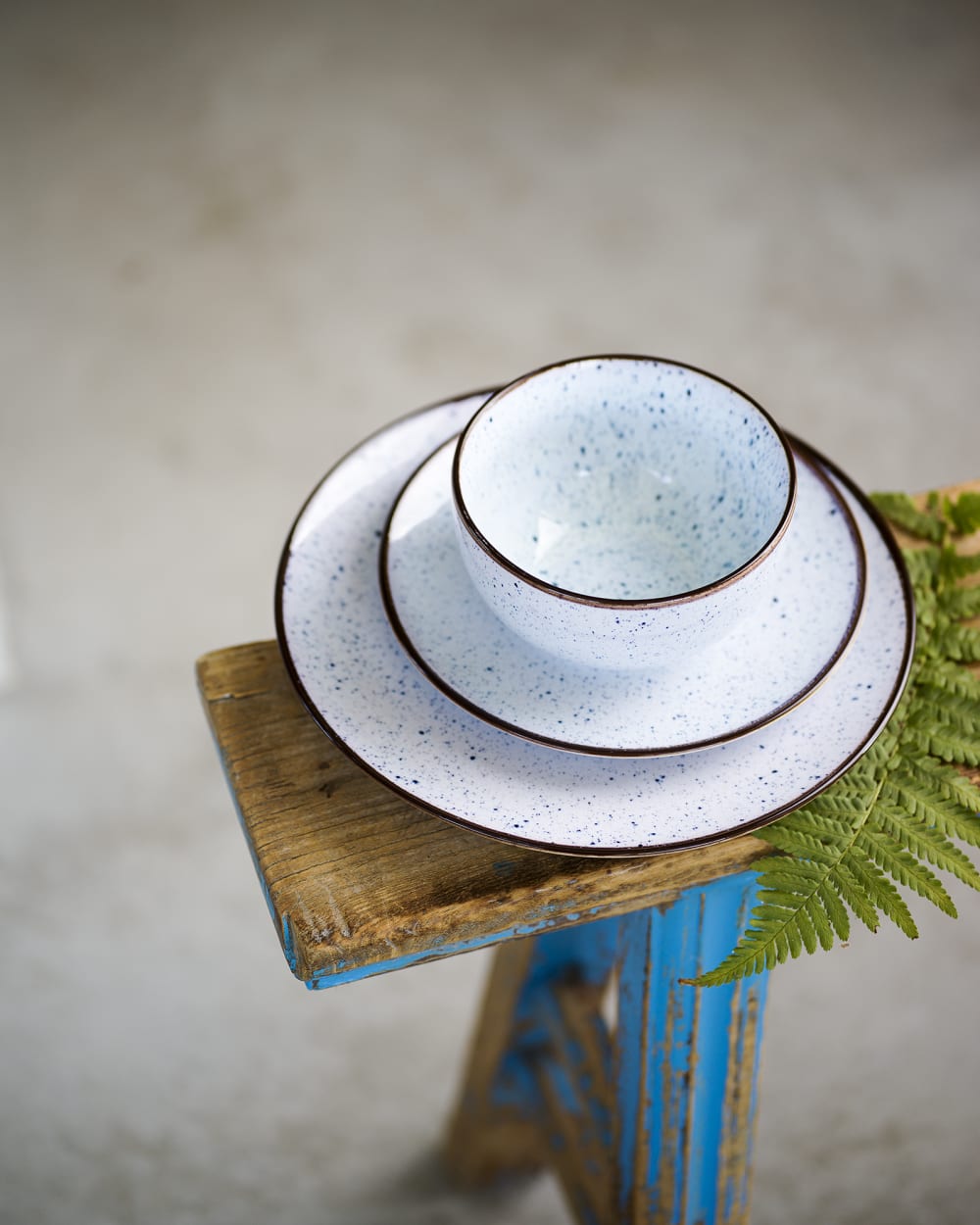 Lot de 6 Bols en Grès, bleu, D13,6XH7,5 cm - Maisons du Monde