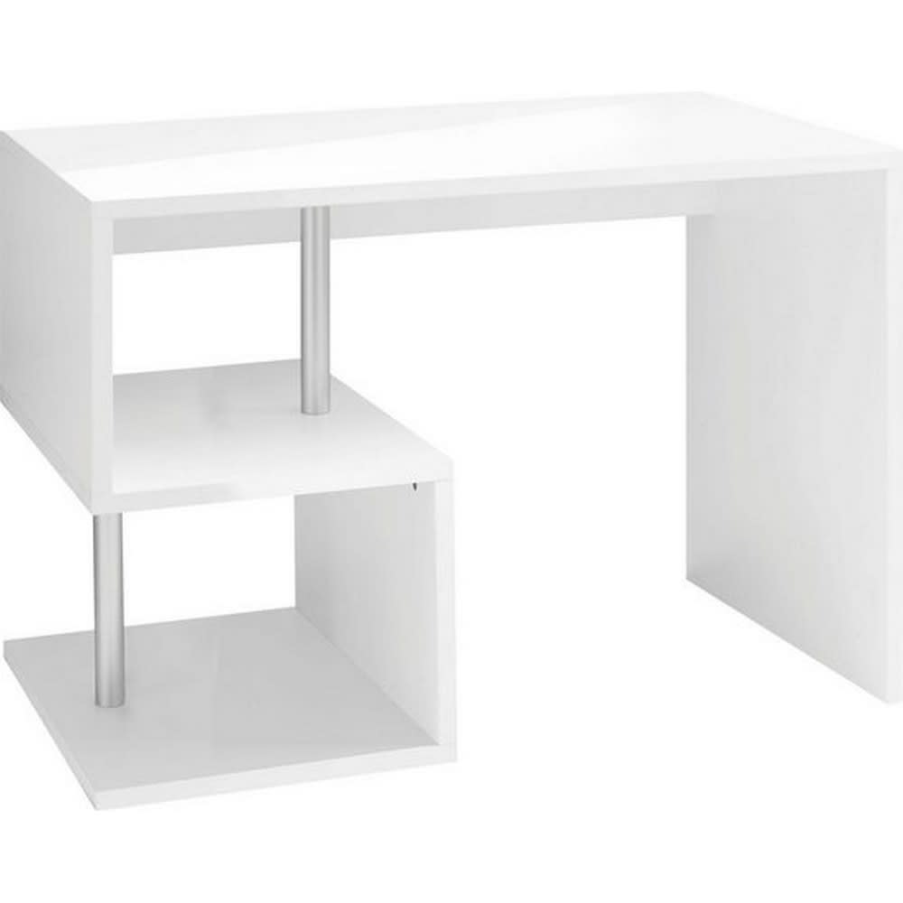 Scrivania Moderna Da Ufficio 100x50x77,5 bianca laccata - Web