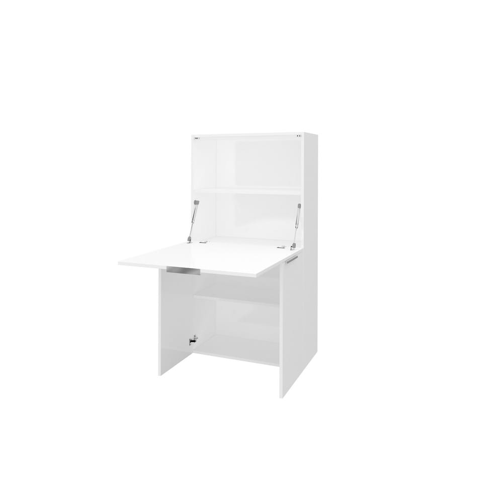 Scrivania Bianca Di Design Per Cameretta 70x35x140 bianca laccata - Bianco - Pannello di particelle