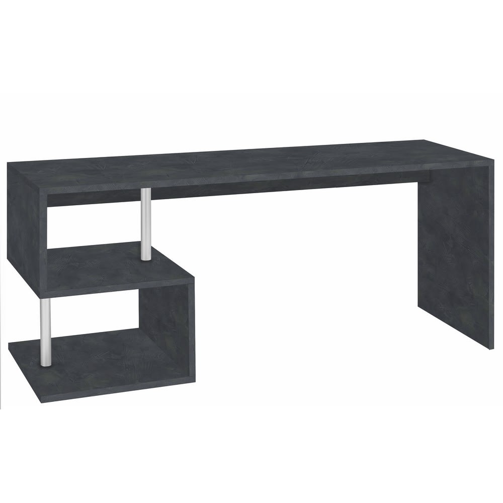 Scrivania Moderna Da Ufficio 180x60x77,5 nera - Nero - Pannello di particelle