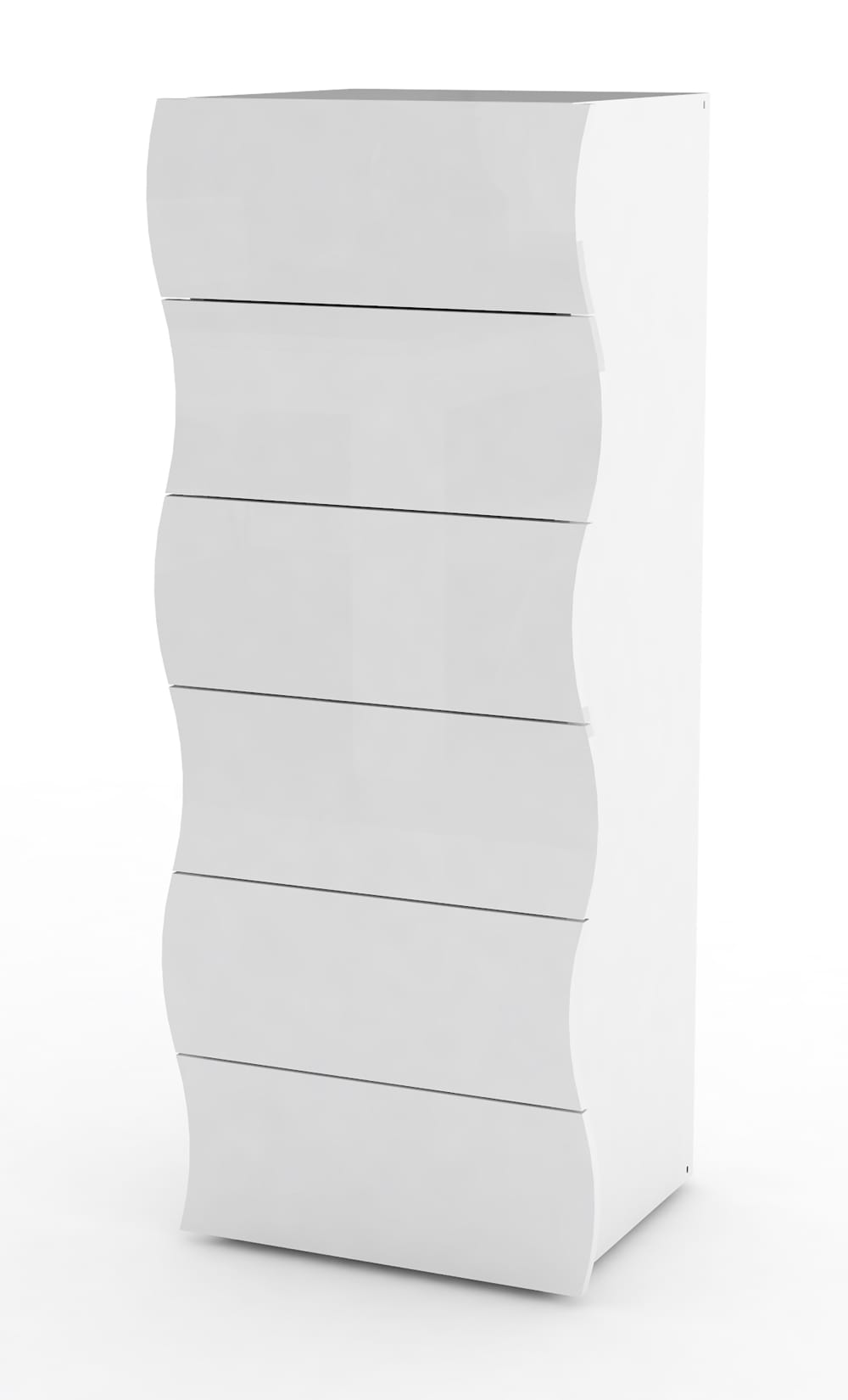 Settimino Moderno 50x40x121,7 bianco laccato - Web Furniture