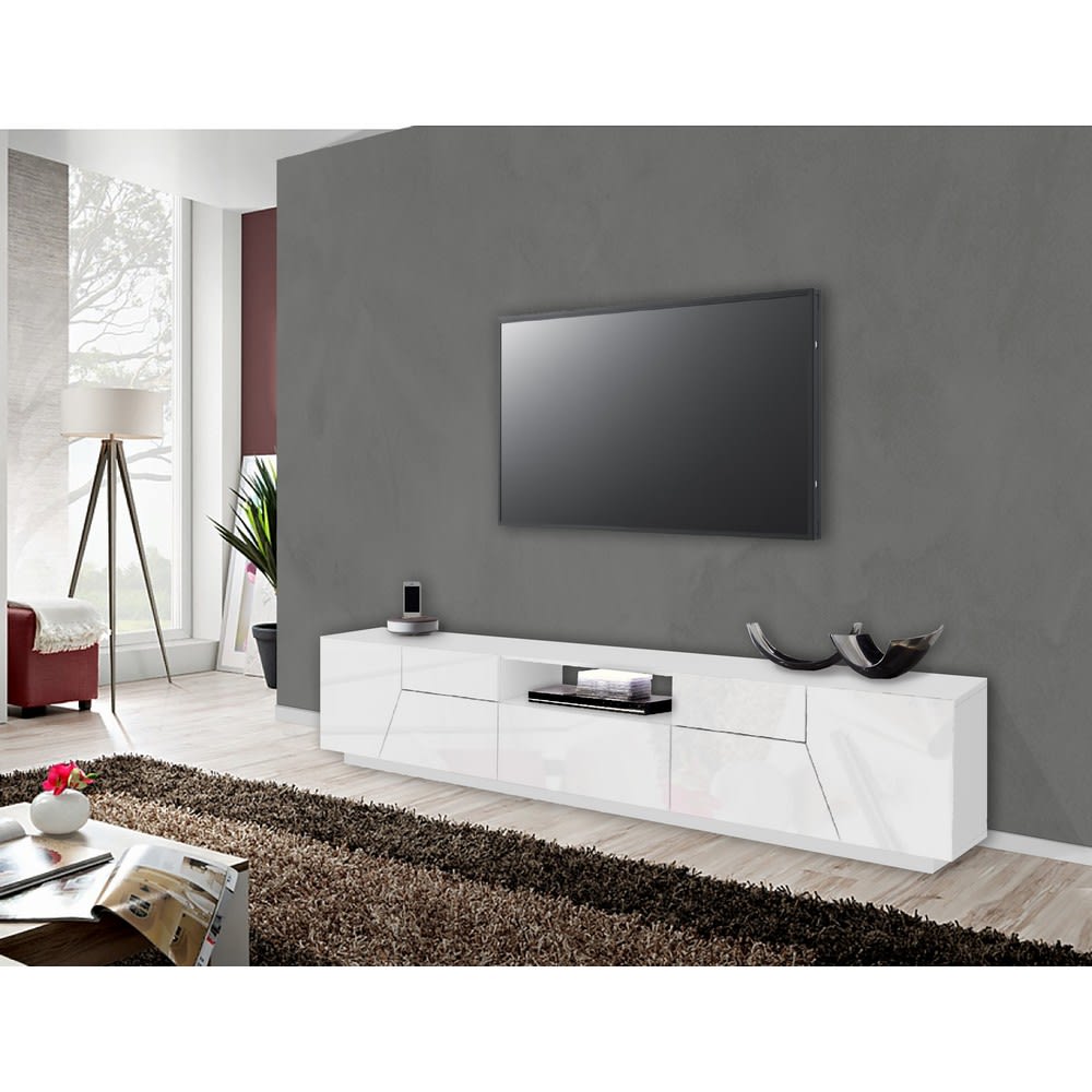 Mobile Porta Tv Moderno 220,1x43x46 bianco laccato - Web