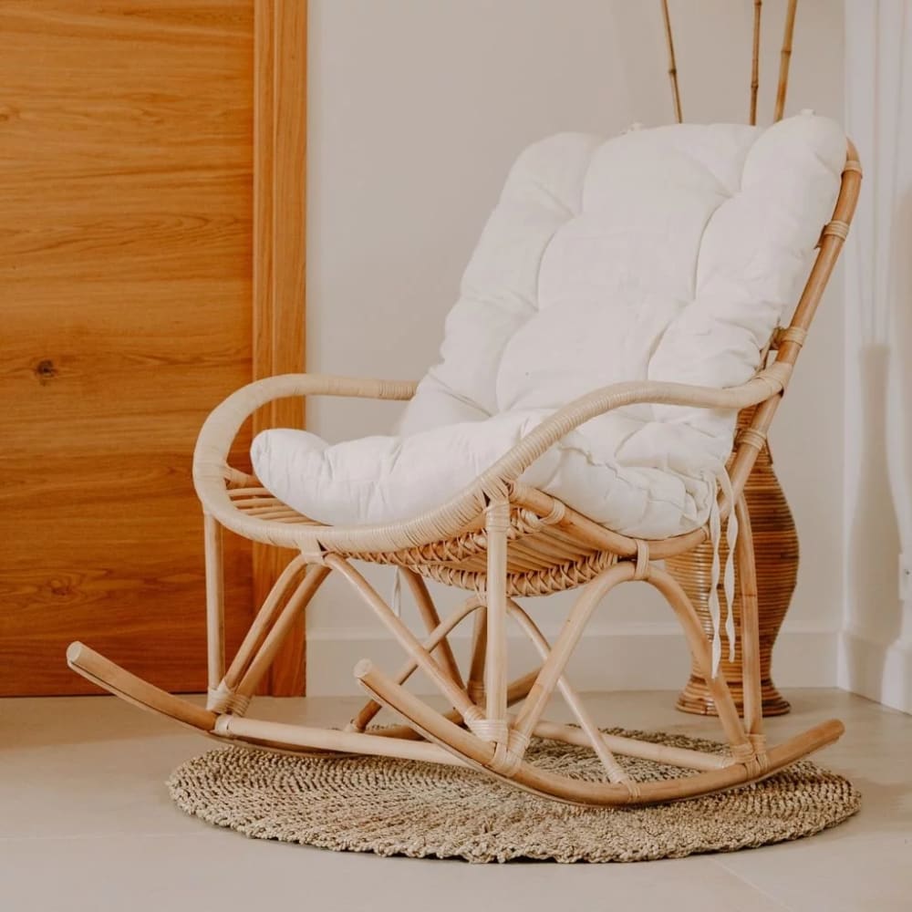 Rocking chair en rotin naturel 60x100x65 - Maisons du Monde