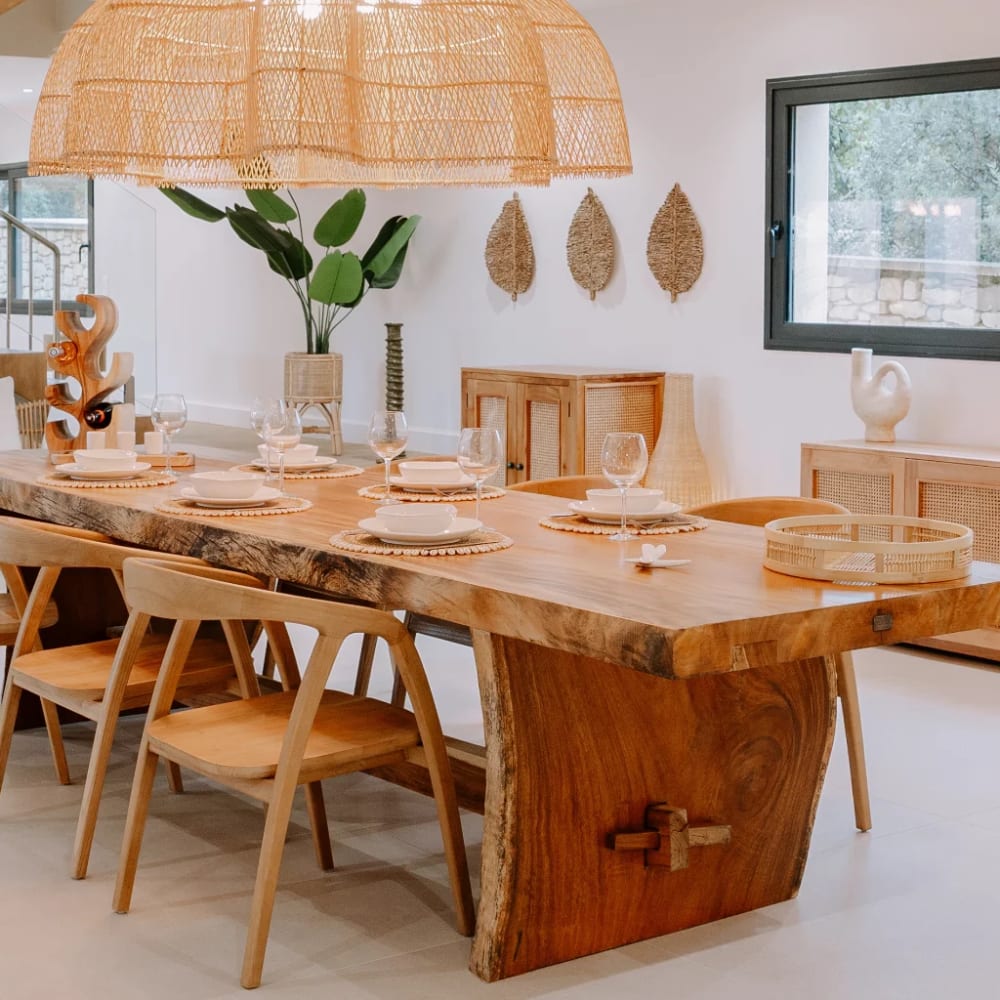 Plateau rond naturel en bambou 40x8 - Maisons du Monde