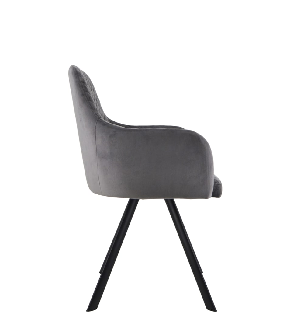 2er Set Sessel mit Samtbezug, grau - Maisons Du Monde