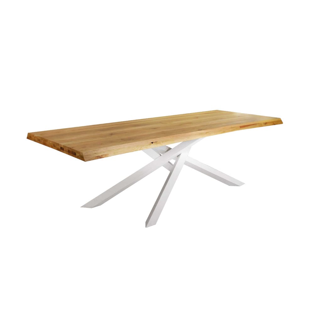 Tavolo massello rovere nodato 180x90 cm (naturale) - Marrone - LEGNO
