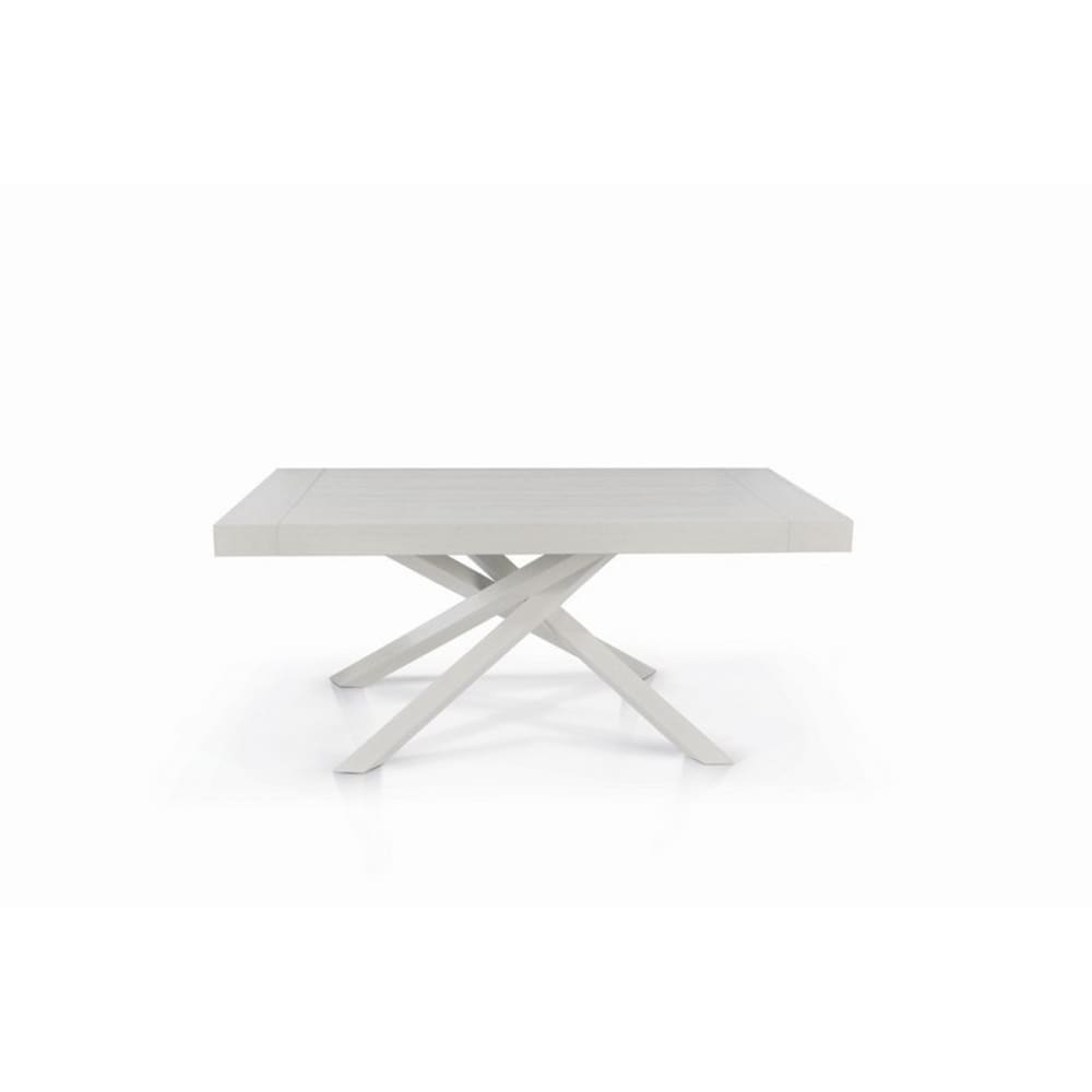 Tavolo in legno bianco consumato allungabile 180x100cm - 280x100cm - LEGNO