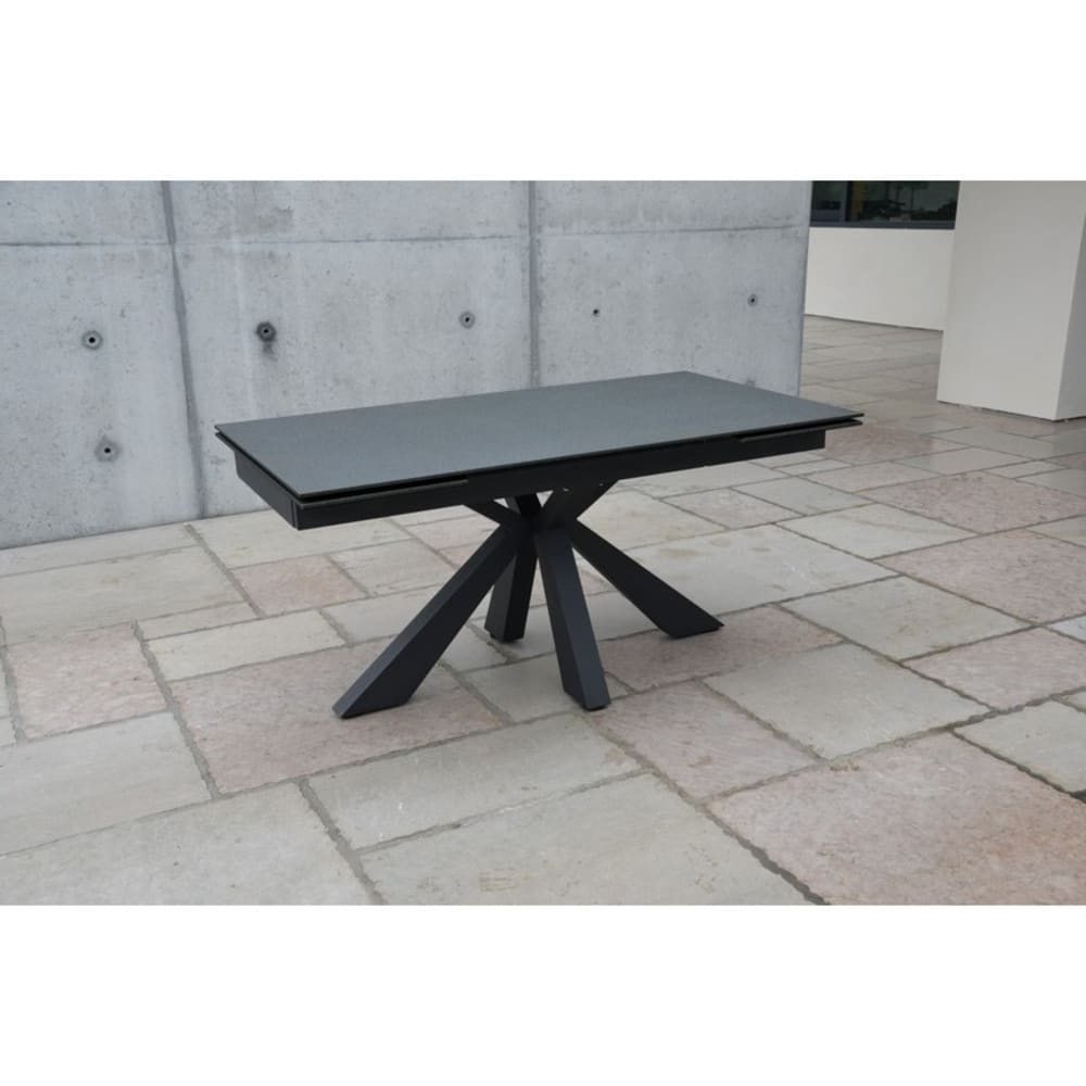 Tavolo vetroceramica pietra nera allungabile 160x90 cm - 240x90