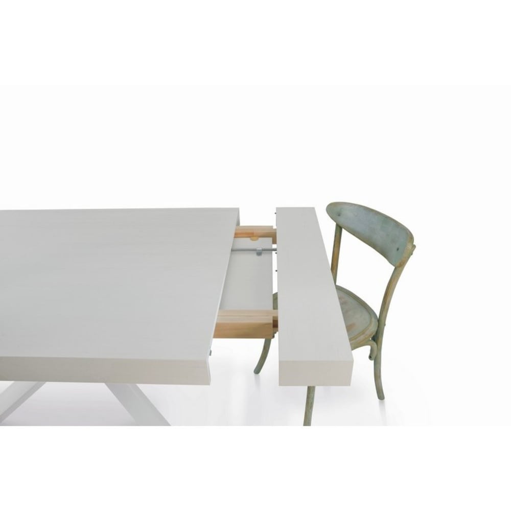 Tavolo in legno finitura beton allungabile 180x100 cm - 280x100
