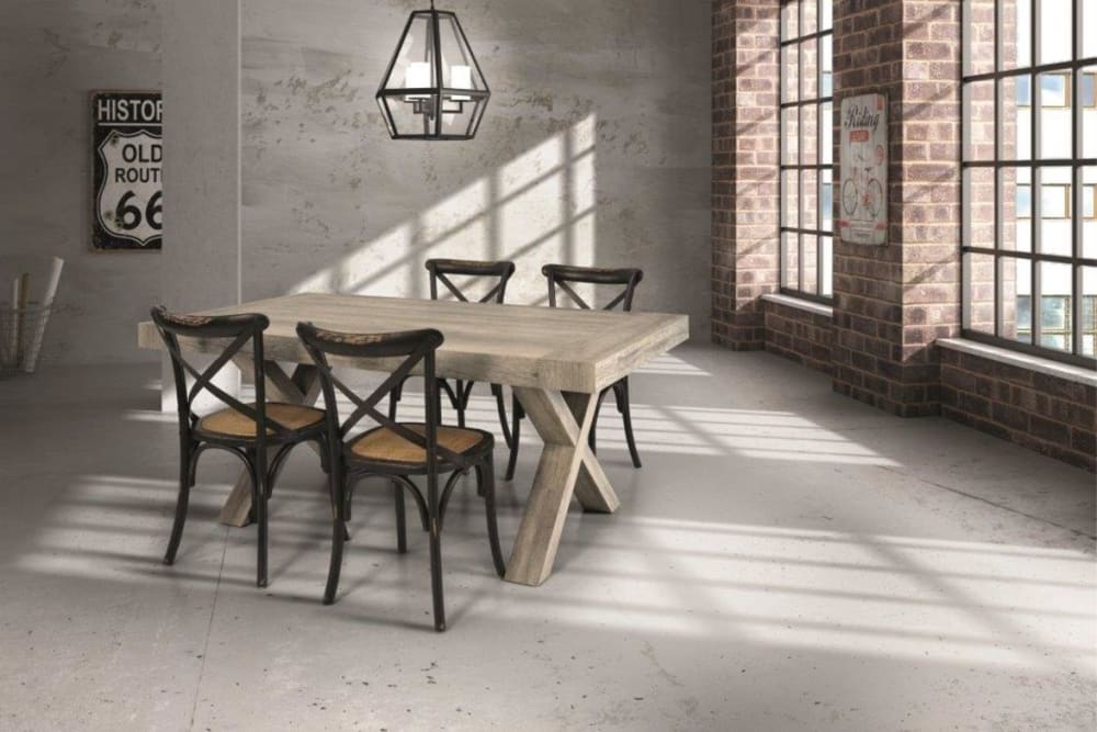 Tavolo in legno invecchiato allungabile 180-280x90 cm -