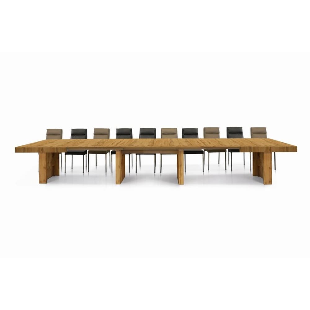 Tavolo in legno rovere nodato allungabile 160x90 cm - 410x90 cm -