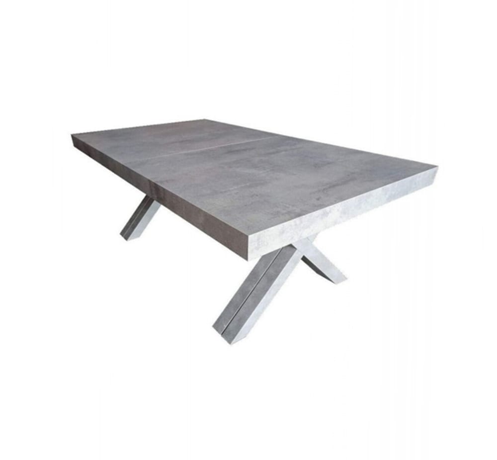 Table à rallonge en - bois beton
