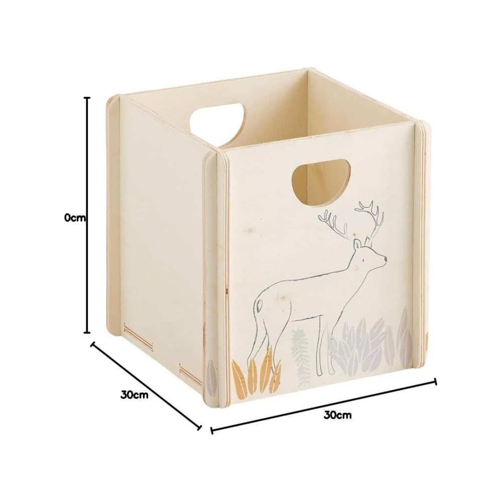 Boîte de rangement sans clous ni vis en bois 31 x 31 x 31 cm — vue 4