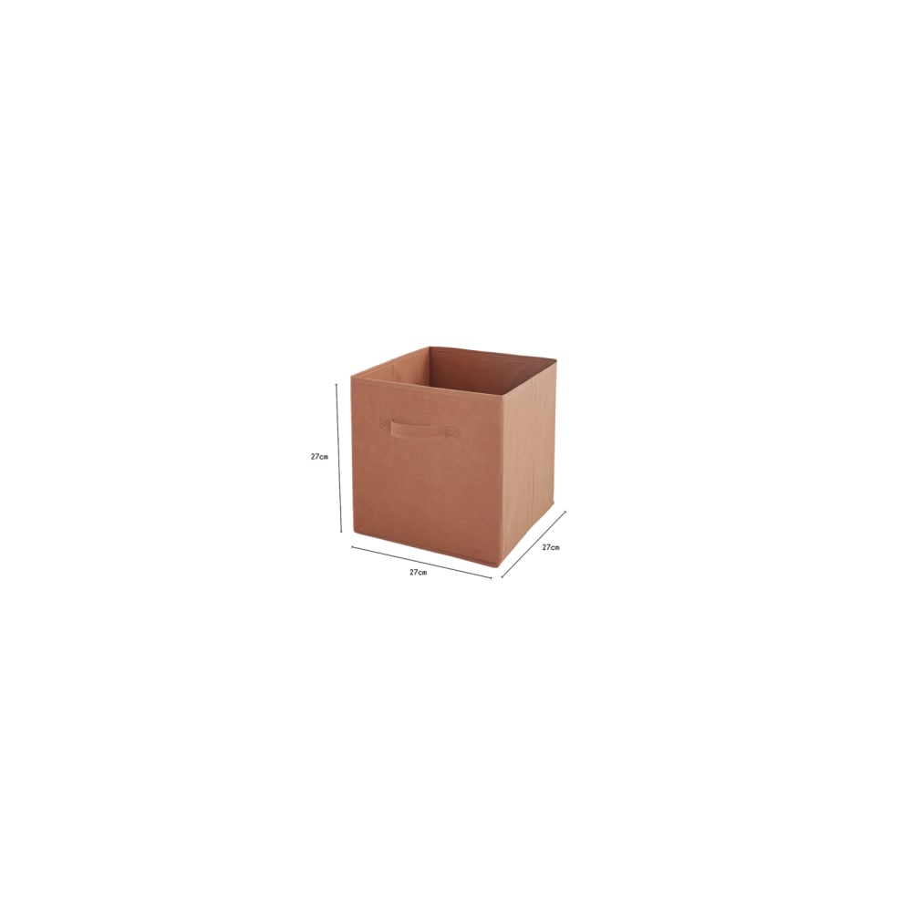 Lot de 6 paniers pliables en tissu terracotta 27 x 27 x 27 cm — vue 3