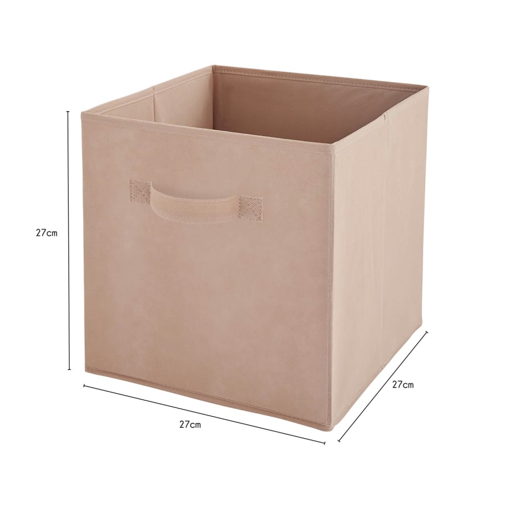 Lot de 6 paniers pliables en tissu rose 27 x 27 x 27 cm — vue 3
