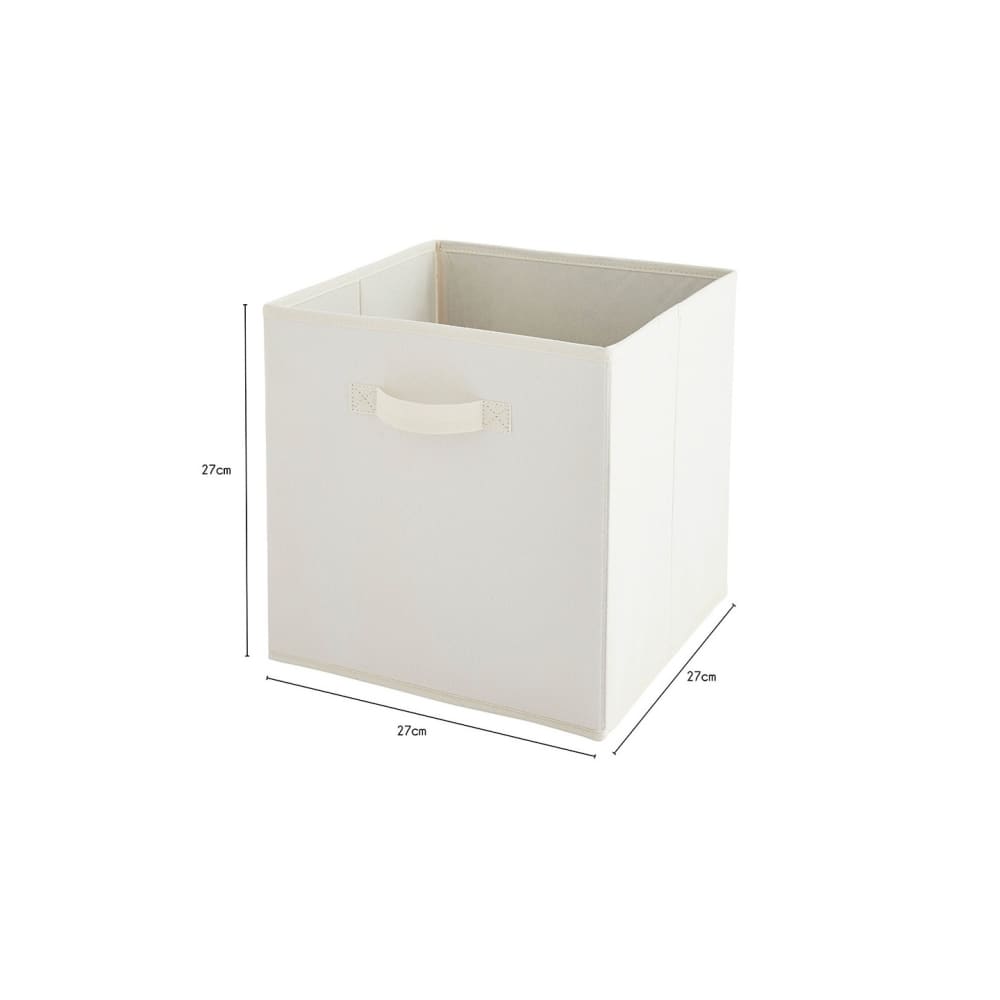 Lot de 6 paniers pliables en tissu blanc 27 x 27 x 27 cm — vue 3