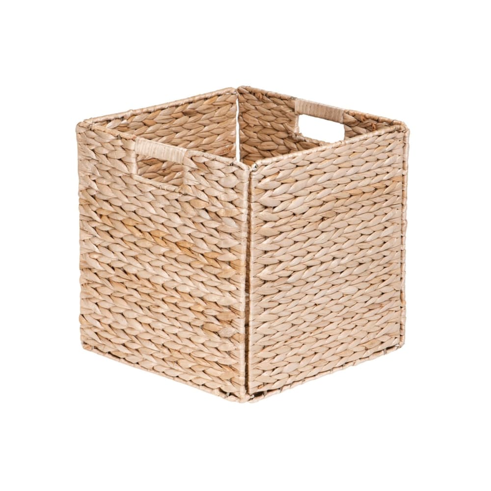Panier de rangement en jacinthe naturelle 31 x 31 x 31 cm Panier de rangement en jacinthe naturelle 31 x 31 x 31 cm