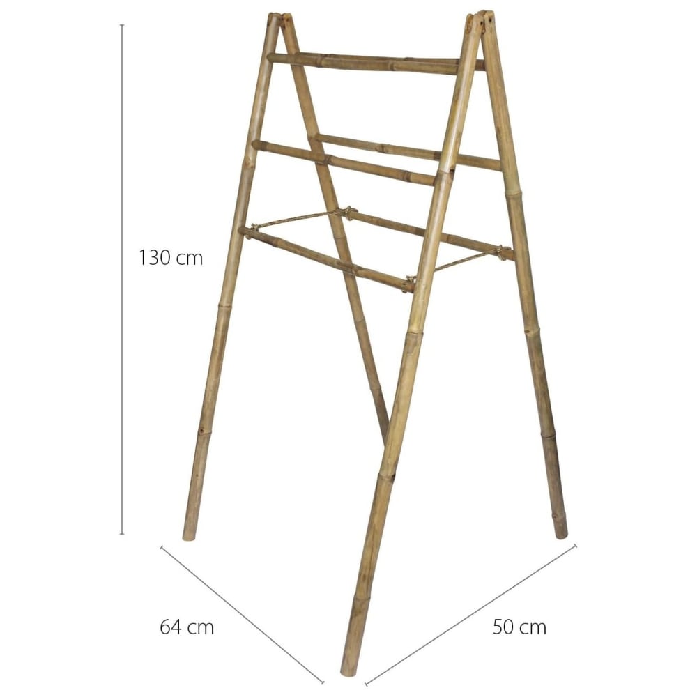Porte-serviettes double en bambou naturel 65 x 50 x 130 cm - Maisons du Monde