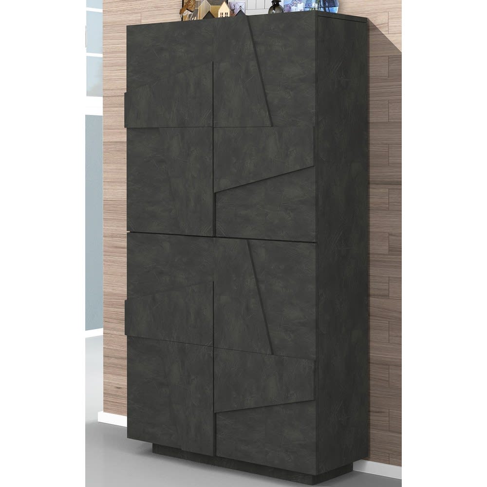Scarpiera Moderna 4 Ante 81x39,2x167,6 ardesia - Web Furniture