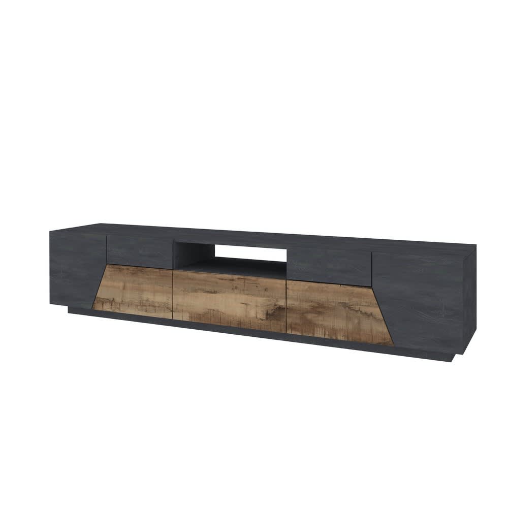 Mobile Porta Tv Moderno 220,1x43x46 Nero - Pannello di particelle