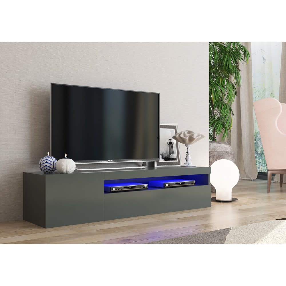 Mobile Porta Tv Moderno 150x40x36,5 Nero - Web Furniture