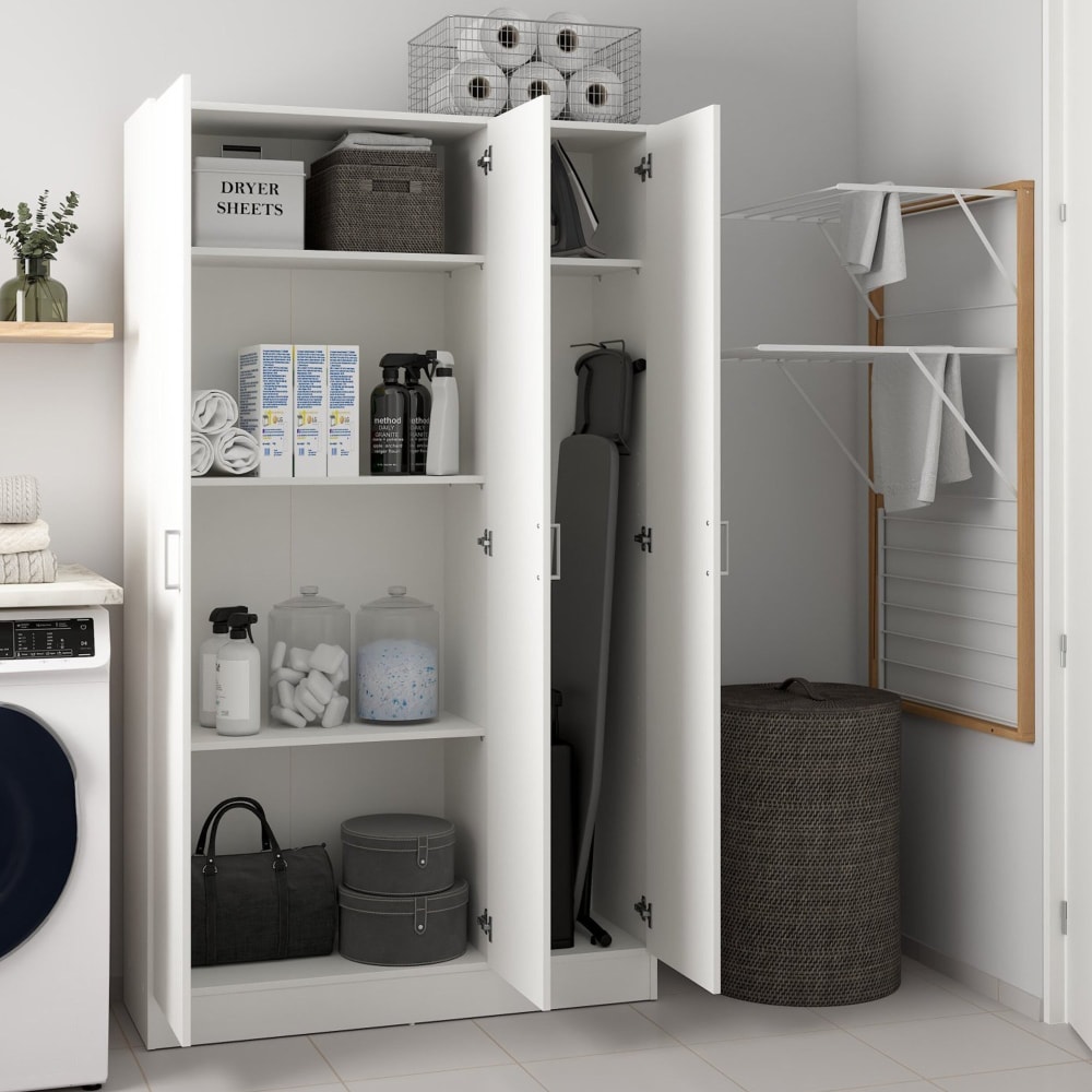 Armadio multiuso grande bianco 37x180h cm - Dmora