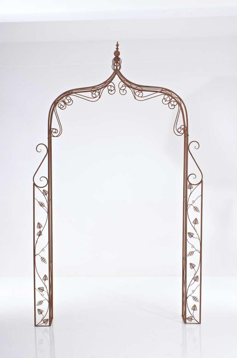 Arche pour plantes grimpantes en métal Marron antique