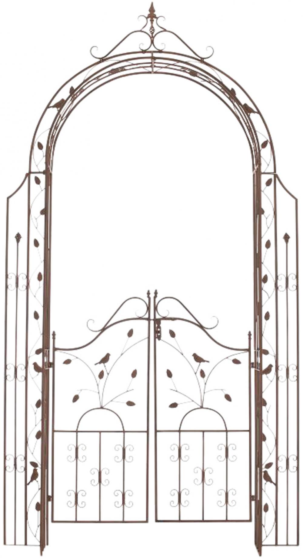 Arche pour plantes grimpantes en métal Marron antique