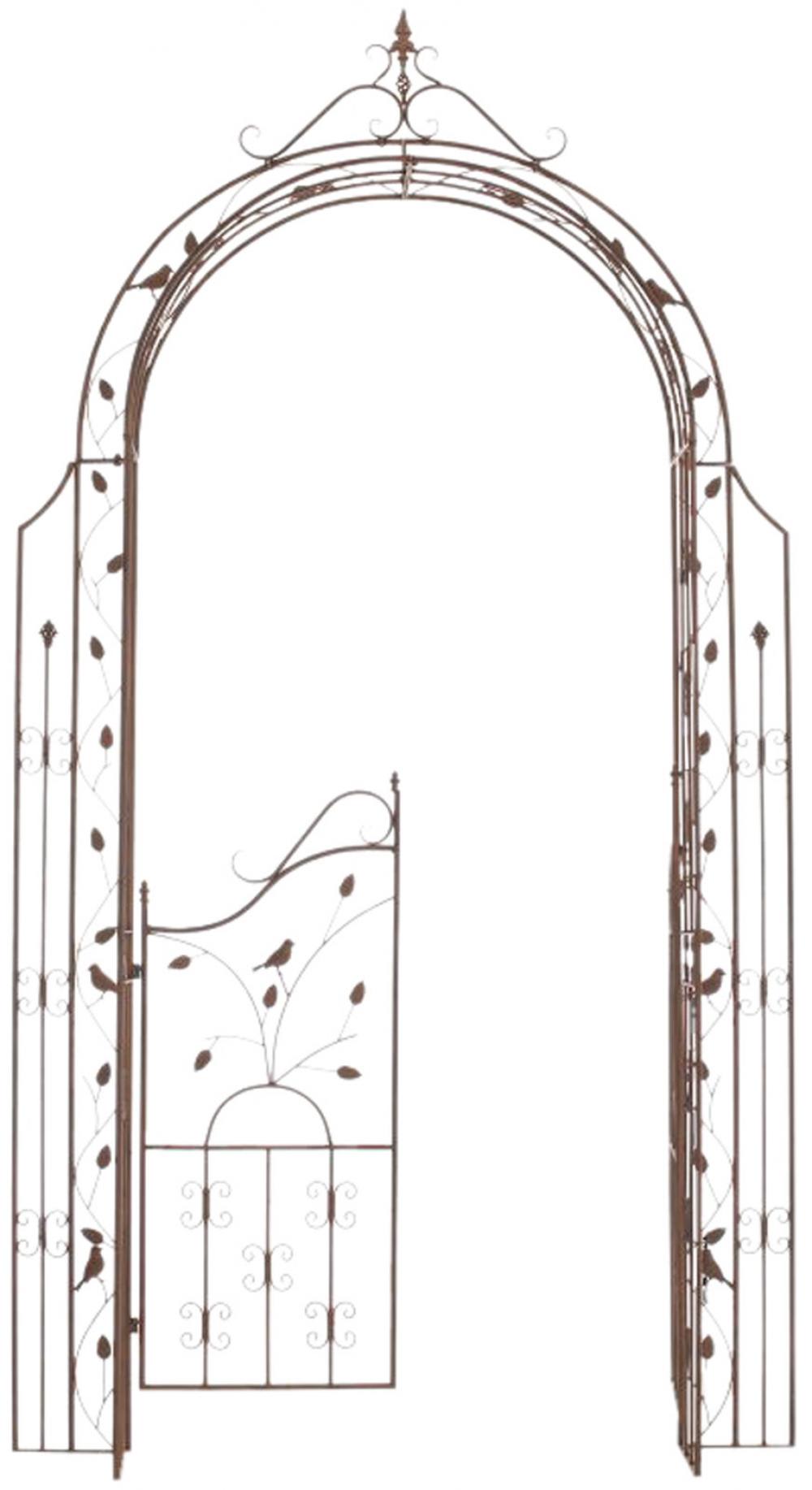 Arche pour plantes grimpantes en métal Marron antique